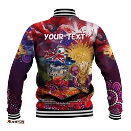 Personalised Australia Rugby Broncos ANZAC Baseball Jacket Brisbane Scratch Style DT02