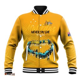 Matildas Til Its Done Custom Baseball Jacket Australia Womens Soccer Gold Style