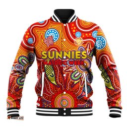 Personalised Sunnies NAIDOC Week 2024 Baseball Jacket Aussie Aboriginal Art DT02