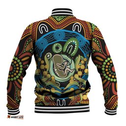 Baby in the Womb Baseball Jacket Aboriginal Art Style
