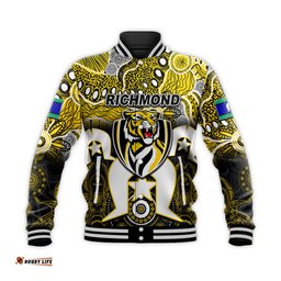 Custom Personalised Tigers Australian Football Torres Strait Islanders Mix Aboriginal Baseball Jacket