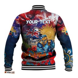 Personalised Australia Rugby Titans ANZAC Baseball Jacket Gold Coast Scratch Style DT02