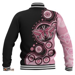 Australia Baseball Jacket Indigenous Butterfly Aboriginal Dot Arts