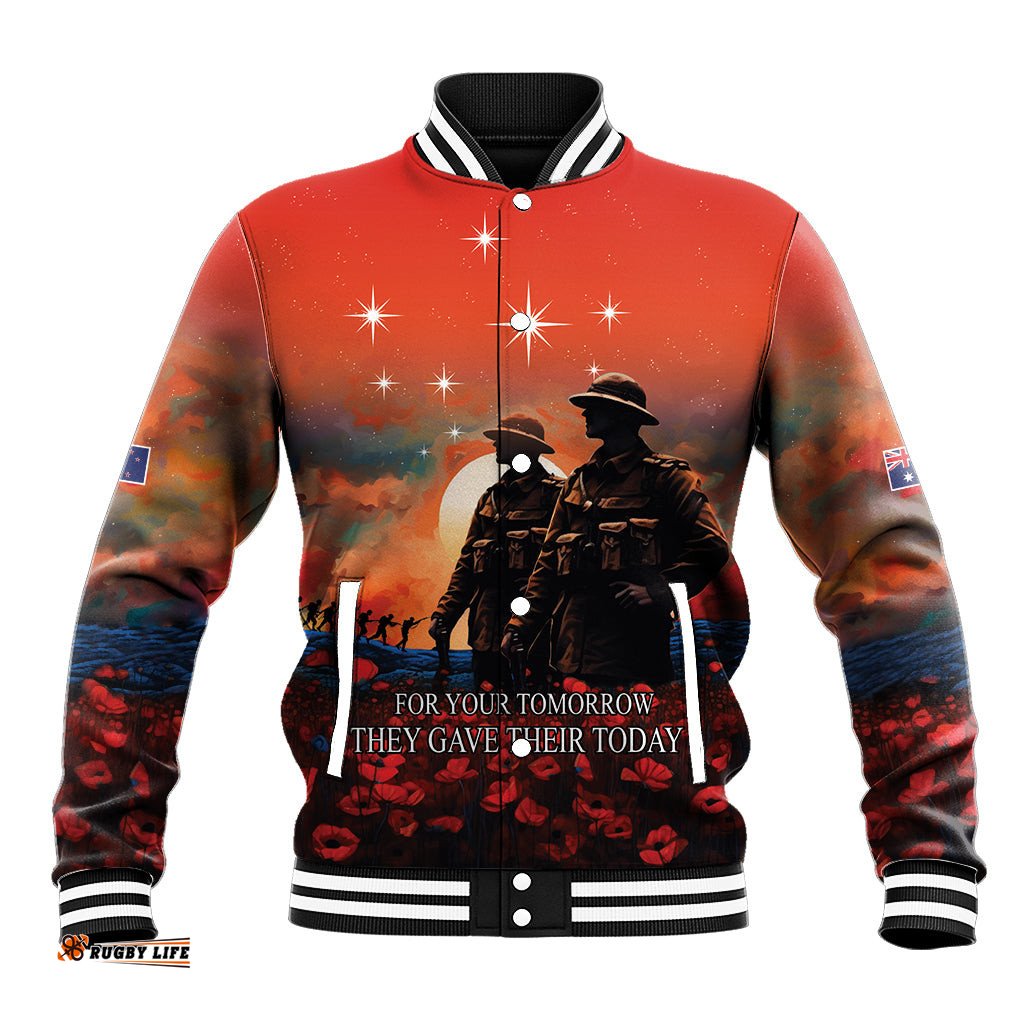 New Zealand ANZAC The Stars of Matariki Baseball Jacket For Your Tomorrow They Gave Their Today