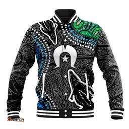 Torest Trait Islands Mix Crocodine Aboriginal Pattern Baseball Jacket TS04
