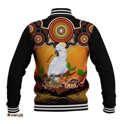 Personalised Australia Libra Cockatoo Zodiac Baseball Jacket Auz Astrology Aboriginal - Red