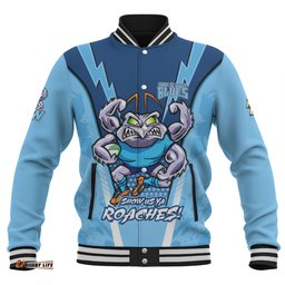 New South Wales Blues Baseball Jacket Custom State Of Origin 2024 Show Us Ya Roaches!