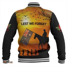 Australia Baseball Jacket Lest We Forget Anzac Horse Brigade
