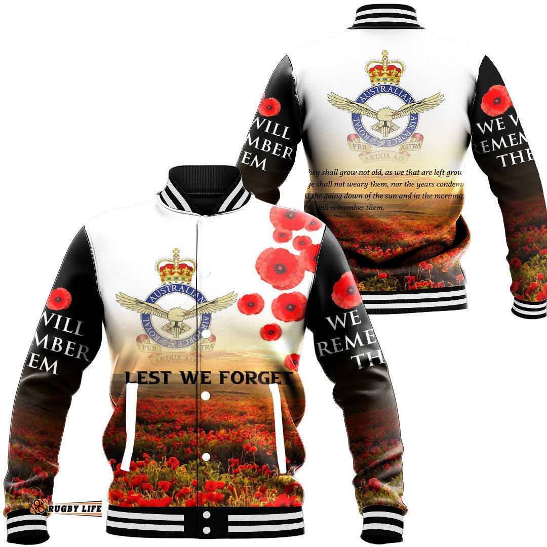 Vibe Hoodie Clothing - Anzac Day Australian Air Force Baseball Jacket