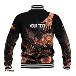 NAIDOC Week 2024 Personalised Baseball Jacket Aboriginal Hand Stencils