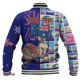 Australia Custom Baseball Jacket - Happy Australia Day With Big Things Baseball Jacket