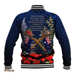 Anzac Day Aussie Mix Maori In Memories Baseball Jacket