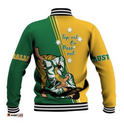 Australia Jujitsu Baseball Jacket Tap Out Or Pass Out National Color