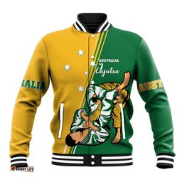 Australia Jujitsu Baseball Jacket Tap Out Or Pass Out National Color