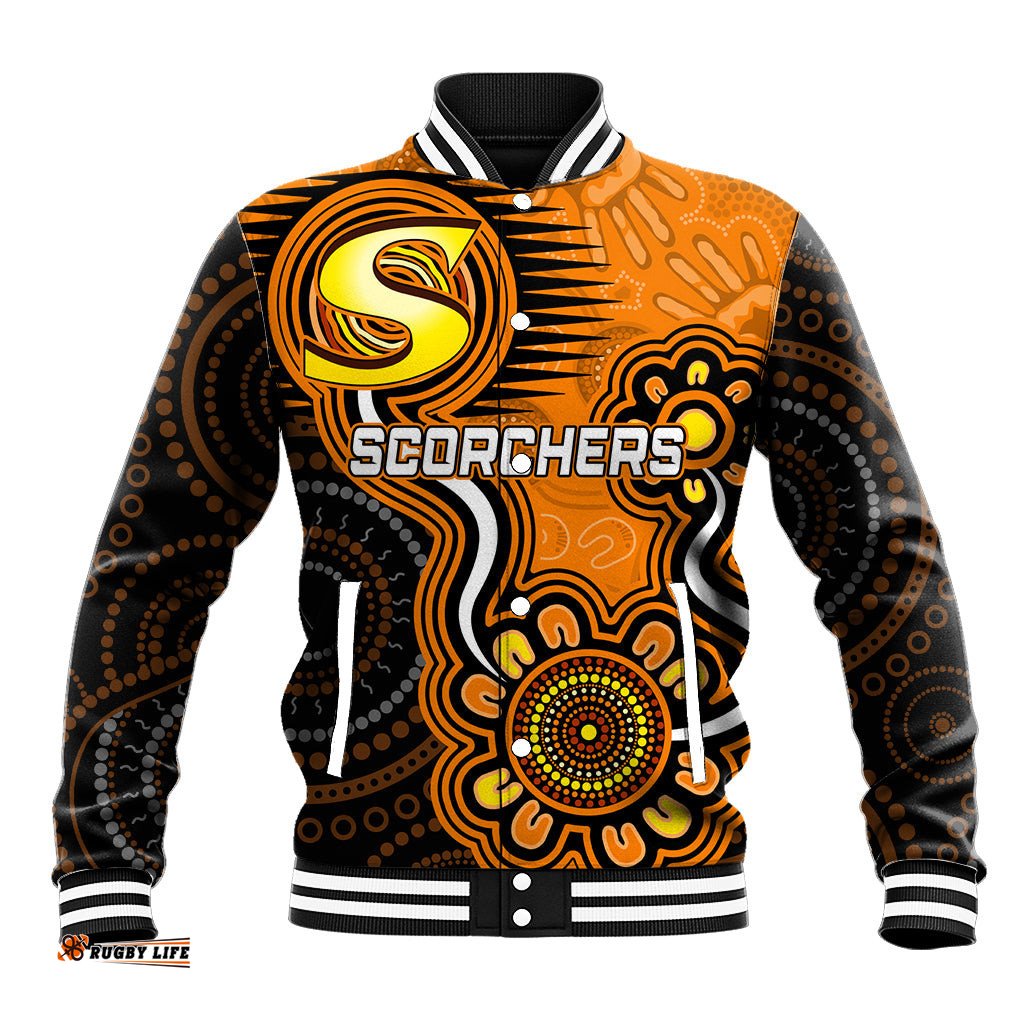 Custom Scorchers Cricket Indigenous Baseball Jacket Champions Fire Up