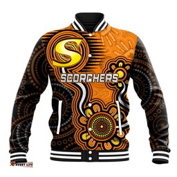 Custom Scorchers Cricket Indigenous Baseball Jacket Champions Fire Up