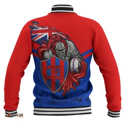 Newcastle Knights Baseball Jacket Custom For Die Hard Fan Australia Flag Scratch Style