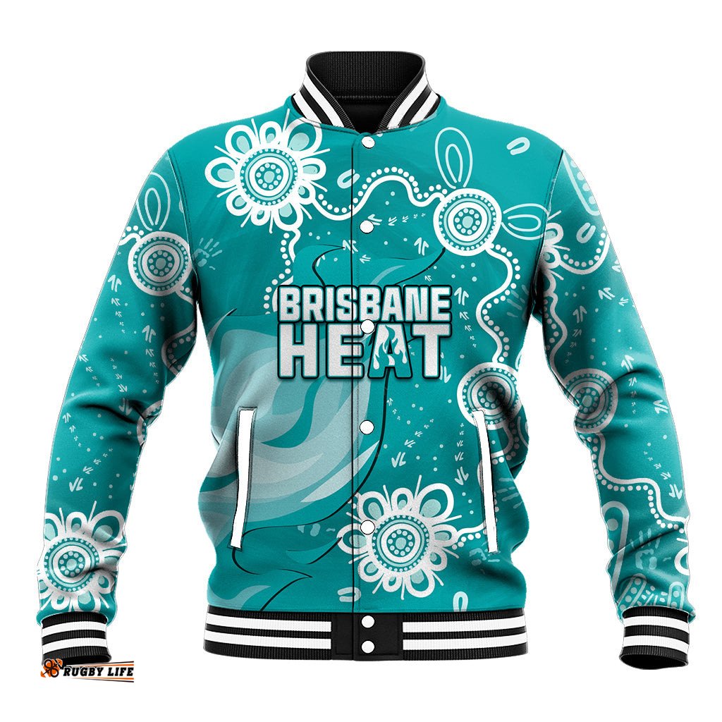 Custom Brisbane Cricket Indigenous Baseball Jacket Feel The Heat