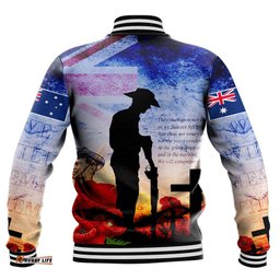 Vibe Hoodie Clothing - Anzac Day Australia Soldier We Will Rememer Them Baseball Jacket