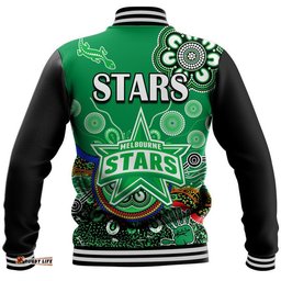 Melbourne Stars Baseball Jacket Cricket Indigenous Aboriginal Lizard Version