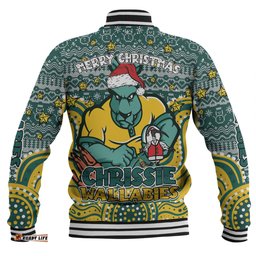 Australia Wallabies Christmas Custom Baseball Jacket - Christmas Knit Patterns Vintage Jersey Ugly Baseball Jacket