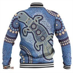 Australia Aboriginal Baseball Jacket - Platypus Aboriginal Dot Painting
  Baseball Jacket