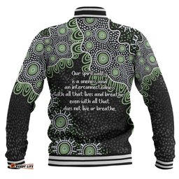 Australia Aboriginal Baseball Jacket - The More You Know The Less You Need Green Baseball Jacket
