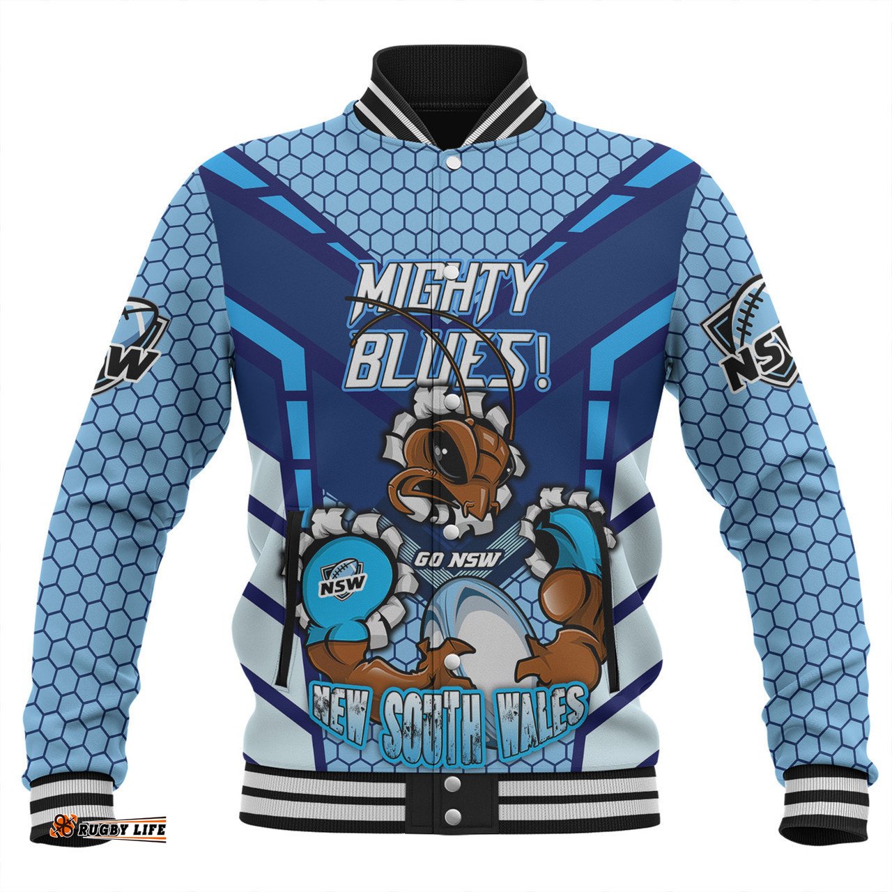 Cockroach Sport Baseball Jacket - Custom Mighty Blues