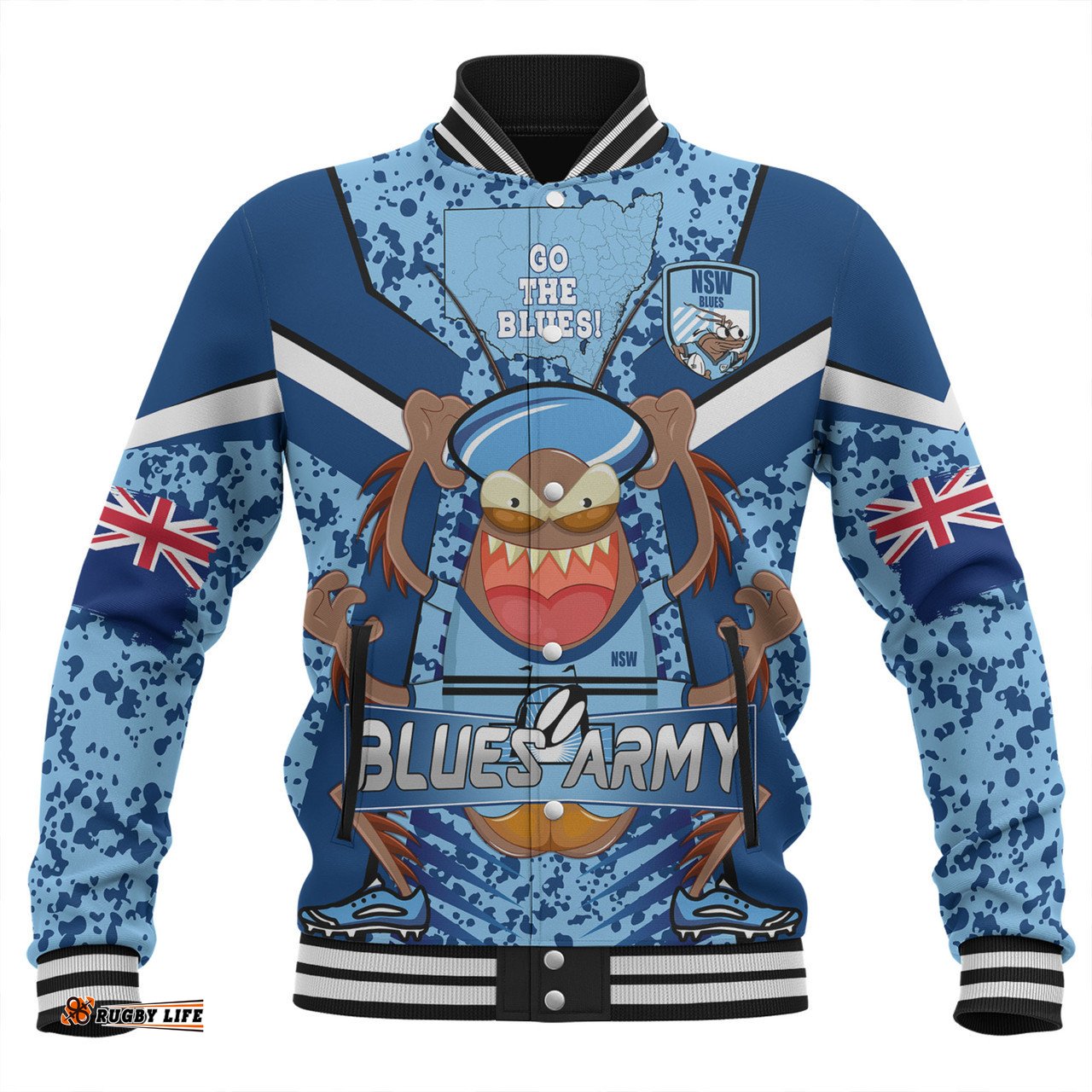 Cockroach Sport Baseball Jacket - Custom Go Mighty Inspired