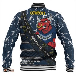North Queensland Cowboys Baseball Jacket - Theme Song For Rugby With Sporty Style