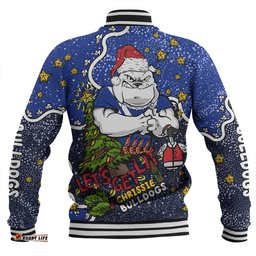 Canterbury-Bankstown Bulldogs Christmas Custom Baseball Jacket - Let's Get Lit Chrisse Pressie Baseball Jacket
