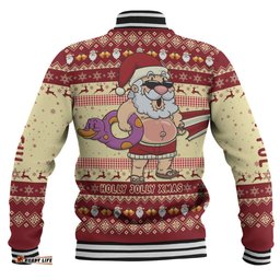 Australia Christmas Custom Baseball Jacket - Aussie Christmas Santa Summer Vibes Baseball Jacket