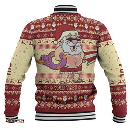 Australia Christmas Custom Baseball Jacket - Aussie Christmas Santa Summer Vibes Baseball Jacket