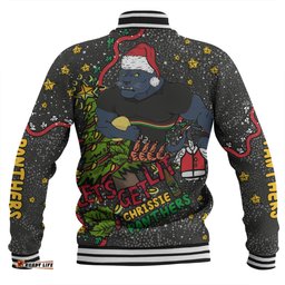 Penrith Panthers Christmas Custom Baseball Jacket - Let's Get Lit Chrisse Pressie Baseball Jacket