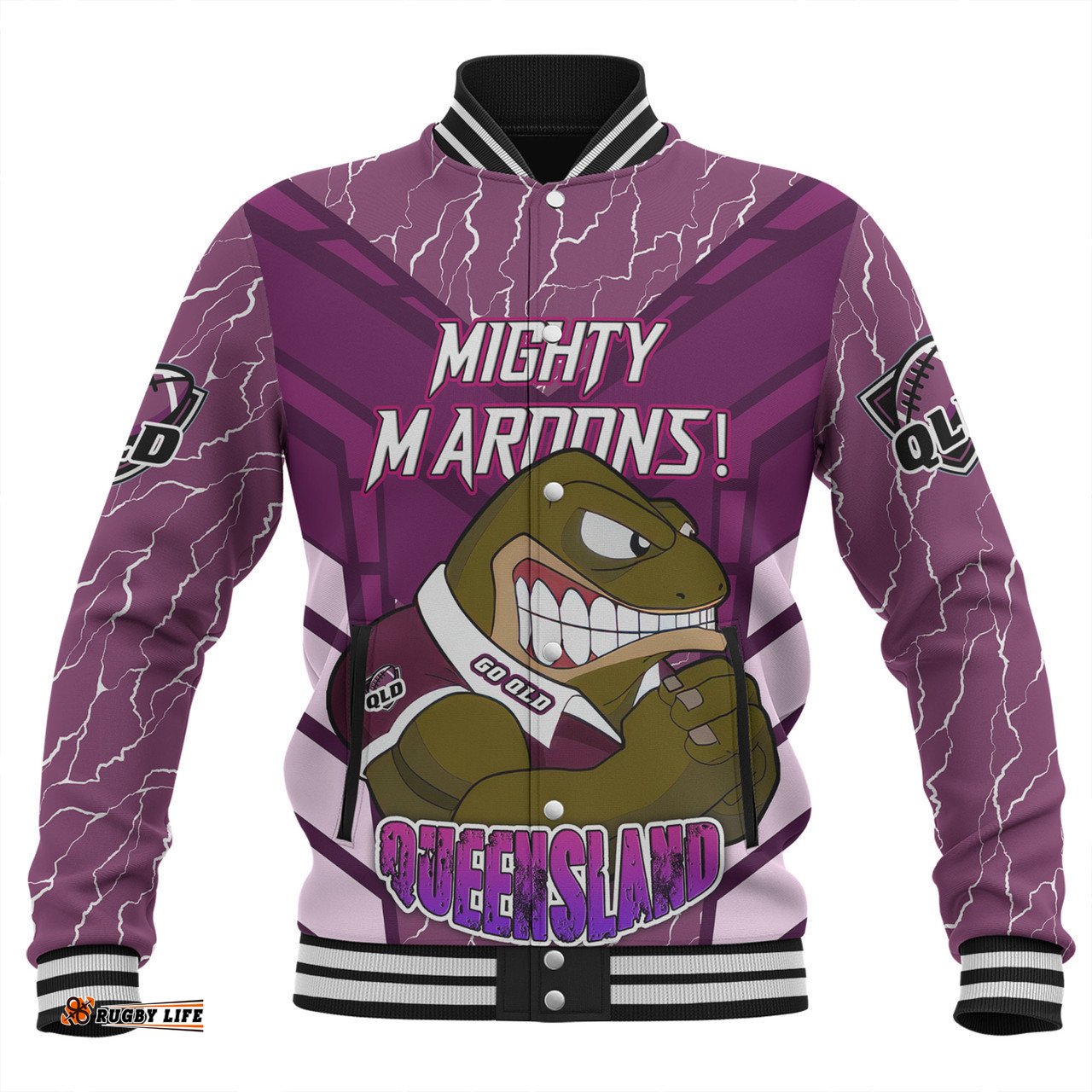 Cane Toads Sport Baseball Jacket - Custom Mighty Maroons