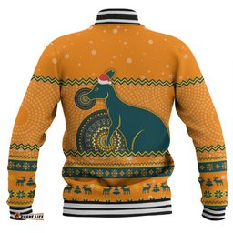 Australia Wallabies Christmas Custom Baseball Jacket - Ugly Xmas And Aboriginal Patterns For Die Hard Fan Baseball Jacket