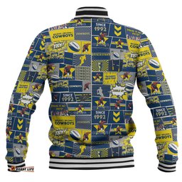 North Queensland Cowboys Baseball Jacket - Team Of Us Die Hard Fan Supporters Comic Style