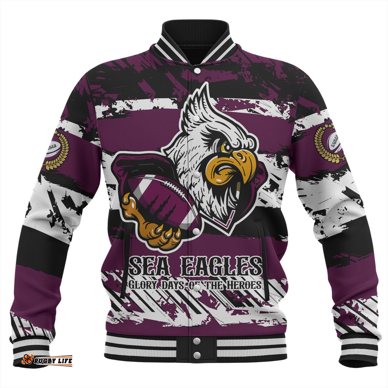 Manly Warringah Sea Eagles Baseball Jacket - Theme Song Inspired