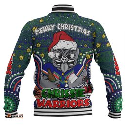 New Zealand Warriors Christmas Custom Baseball Jacket - Christmas Knit Patterns Vintage Jersey Ugly Baseball Jacket