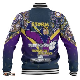 Melbourne Storm Baseball Jacket - Custom Talent Win Games But Teamwork And Intelligence Win Championships With Aboriginal Style