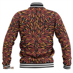 Australia Aboriginal Baseball Jacket - Aboriginal Bush Leaves Seamless Texture Baseball Jacket