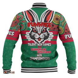 South Sydney Rabbitohs Baseball Jacket - Custom Talent Win Games But Teamwork And Intelligence Win Championships With Aboriginal Style