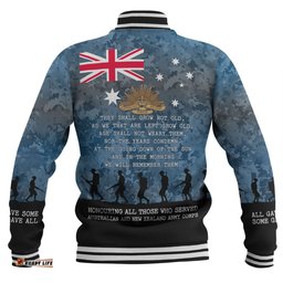 Australia Anzac Day Baseball Jacket - Australia and New Zealand Warriors All gave some Some Gave All Blue Baseball Jacket