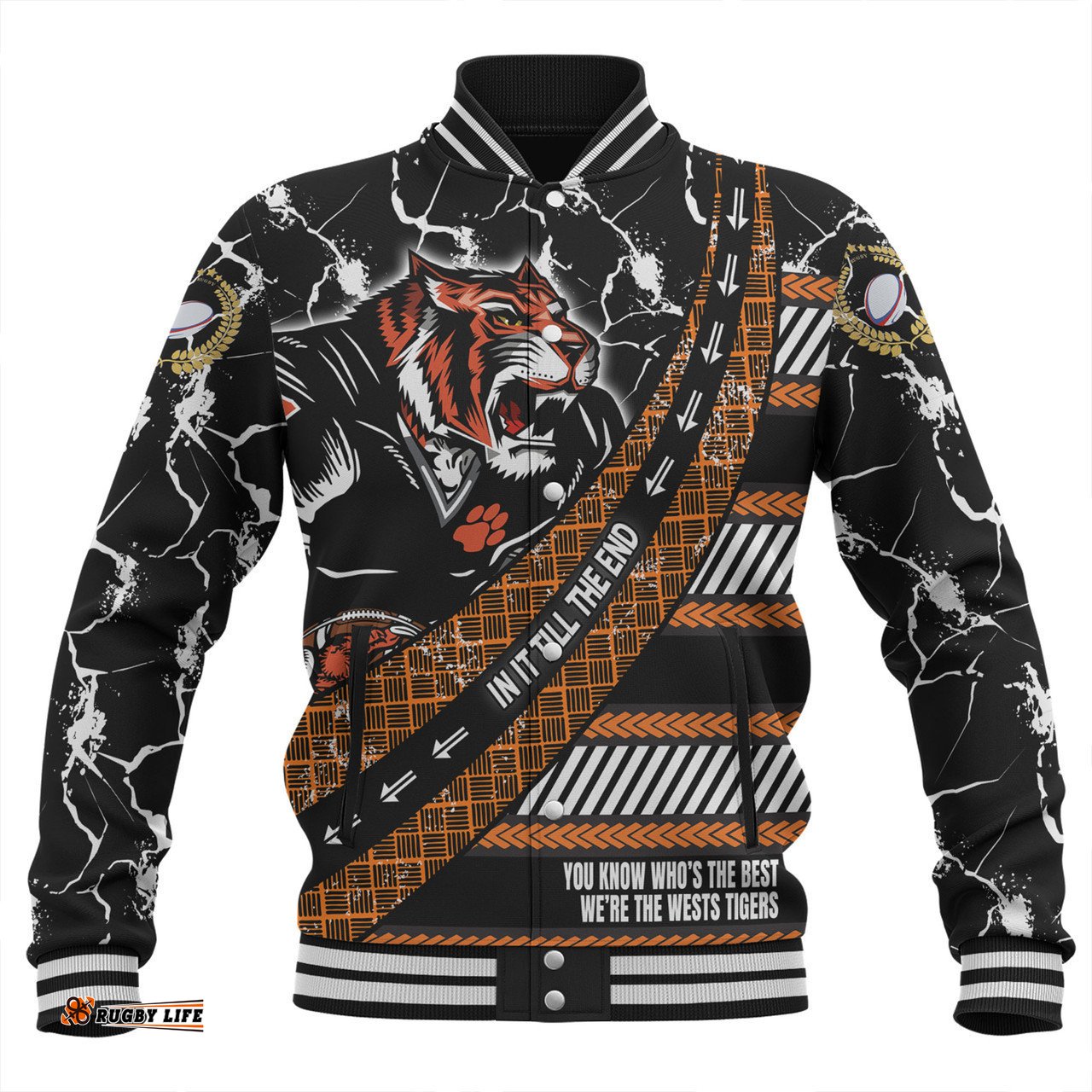 Wests Tigers Baseball Jacket - Theme Song For Rugby With Sporty Style