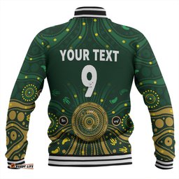 Australia Aboriginal Custom Baseball Jacket - Snake Circle And Symbols With Aboriginal Style Baseball Jacket