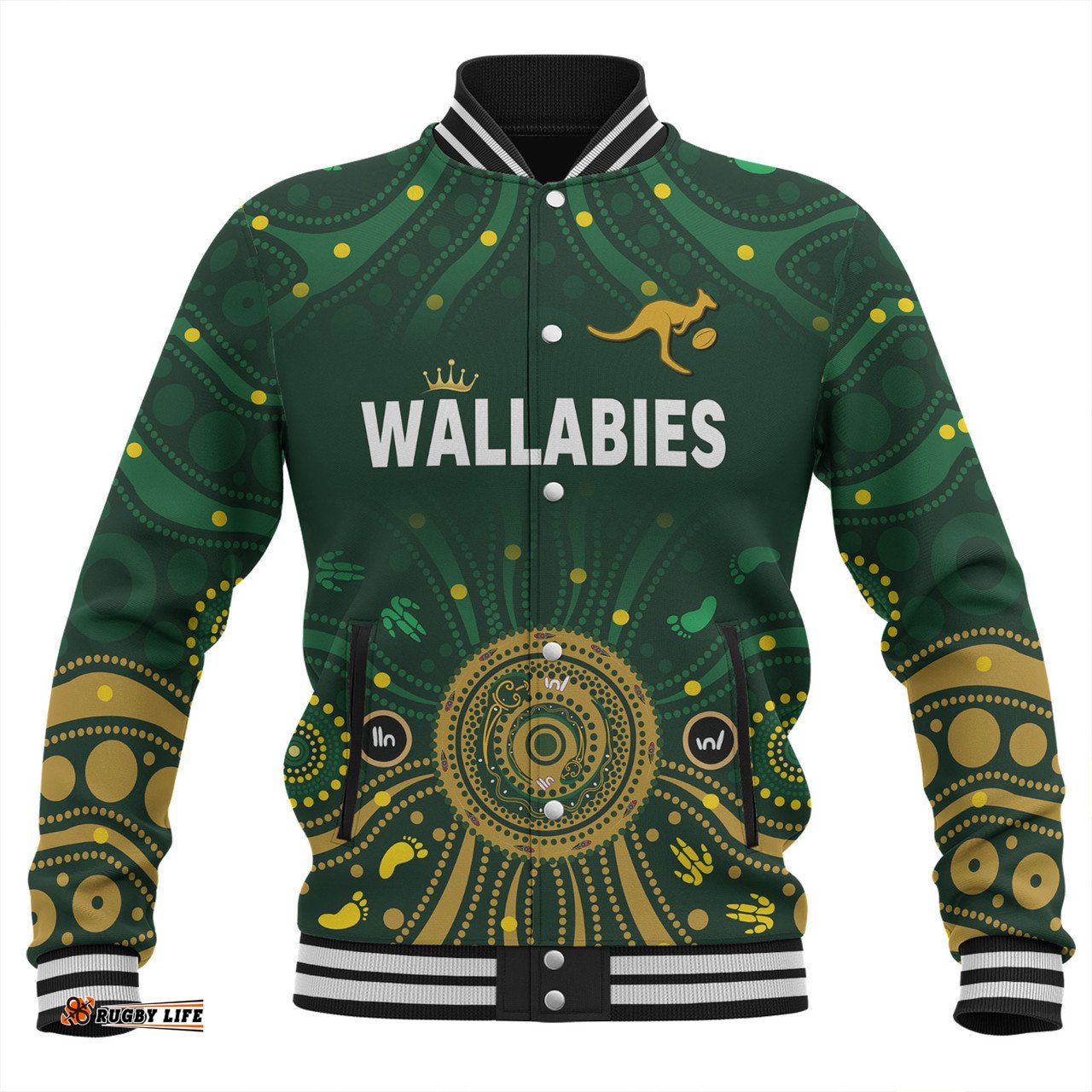 Australia Aboriginal Custom Baseball Jacket - Snake Circle And Symbols With Aboriginal Style Baseball Jacket