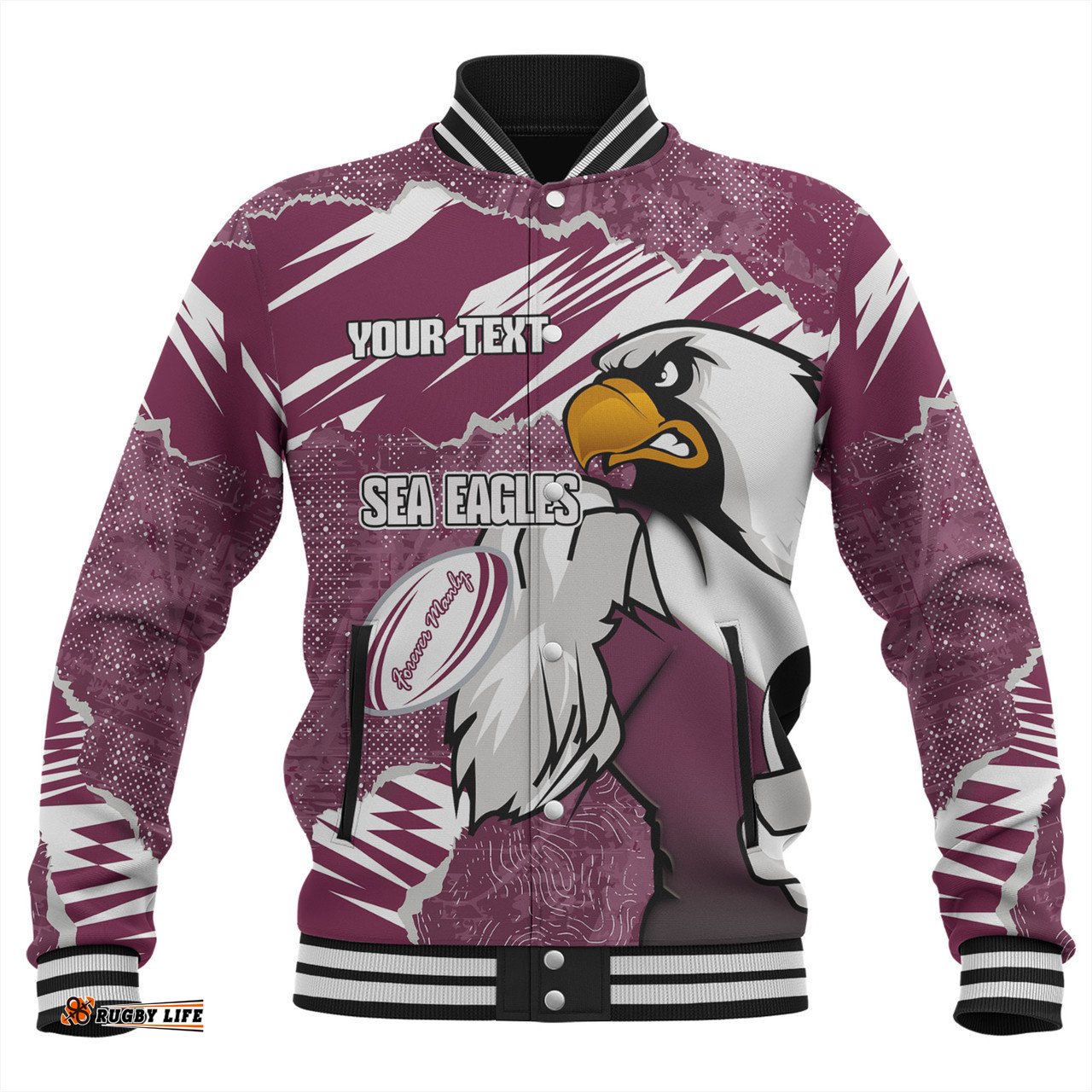 Manly Warringah Sea Eagles Baseball Jacket - Theme Song
