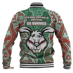 South Sydney Rabbitohs Grand Final Custom Baseball Jacket - Custom Rabbitohs With Contemporary Style Of Aboriginal Painting Baseball Jacket