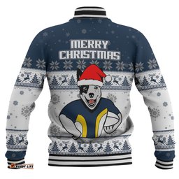 North Queensland Cowboys Christmas Custom Baseball Jacket - Special Ugly Christmas Baseball Jacket