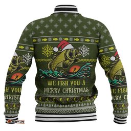 Australia Christmas Fishing Custom Baseball Jacket - We Fish You A Merry Christmas Baseball Jacket